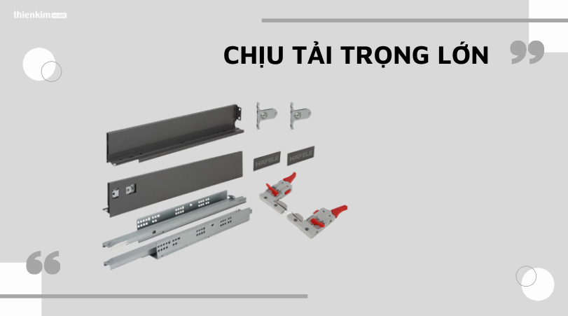 Ray hộp Hafele S1 chức năng giảm chấn Màu Xám 552.55.300 chịu lực tốt
